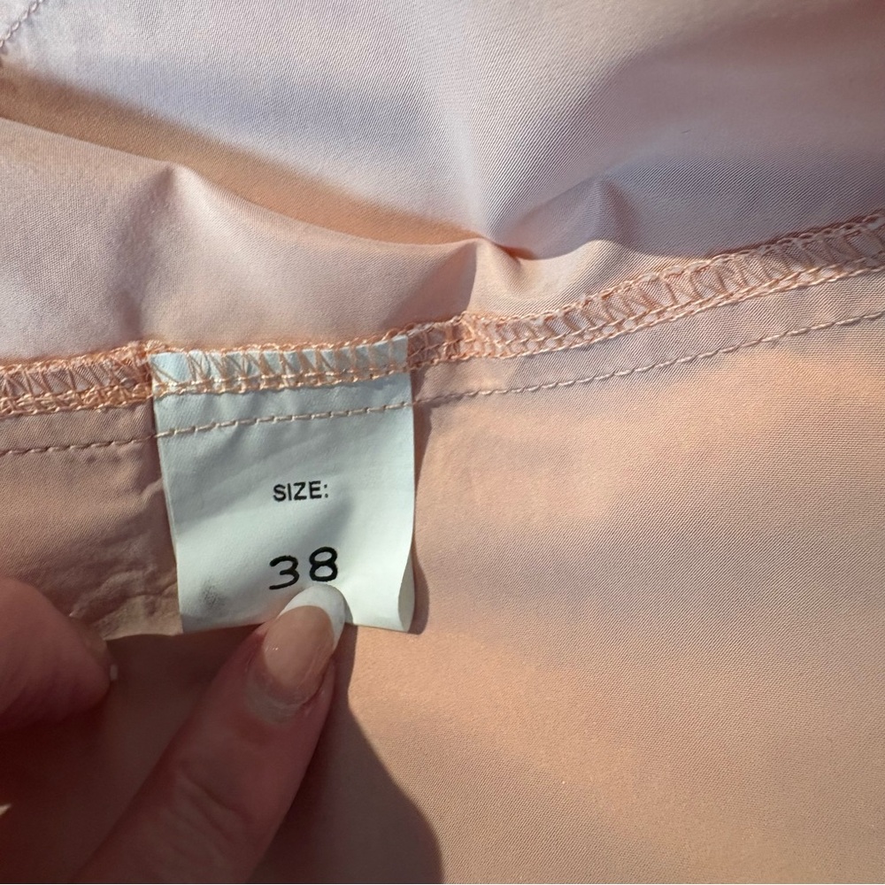 Carole Richard Peach Ruffled Jacket With Bow Tied Back 38 - Picture 10 of 11